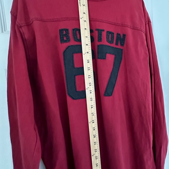 Men’s Red Burgundy Size XL Boston 67 Sweatshirt Old Navy College University - Picture 4 of 6